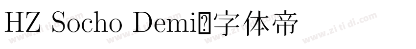 HZ Socho Demi字体转换